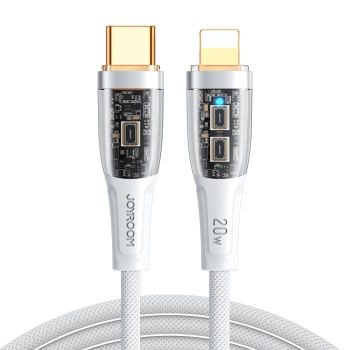  Kabel przewód z inteligentnym wyłącznikiem USB-C - iPhone Lightning 1.2m - biały - zdj. dodatkowe 1