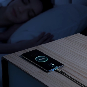  Kabel przewód do szybkiego ładowania Glimmer USB-A - USB-C 2m - czarny - zdj. dodatkowe 10