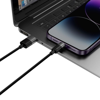  Kabel przewód do telefonu StarSpeed 3w1 USB - micro USB / iPhone Lightning / USB-C 1.2m - czarny - zdj. dodatkowe 9