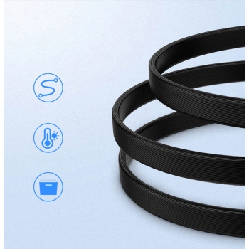  Kabel przewód płaski SATA 1.0-3.0 do 5Gb/s 0.5m - czarny - zdj. dodatkowe 9