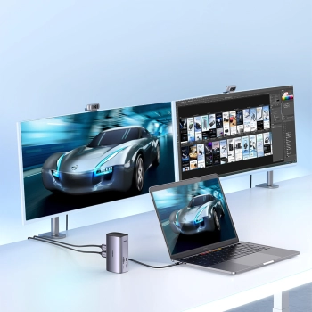  12w1 Wielofunkcyjna stacja dokująca adapter HUB Ugreen CM555 - szara - zdj. dodatkowe 3