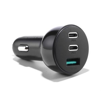  Ładowarka samochodowa do zapalniczki 3 porty USB i 2x USB-C 70W - czarna - zdj. dodatkowe 5