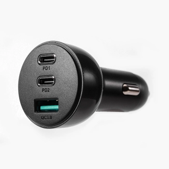  Ładowarka samochodowa do zapalniczki 3 porty USB i 2x USB-C 70W - czarna - zdj. dodatkowe 6