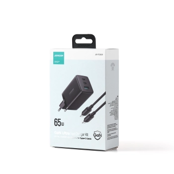  Szybka ładowarka sieciowa GaN USB 2x USB-C + kabel USB-C 1.2m - czarna - zdj. dodatkowe 4
