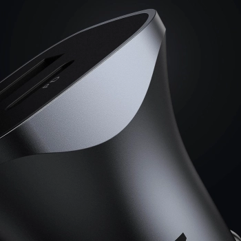  Szybka ładowarka samochodowa USB-A i USB-C 30W PD PPS - szara - zdj. dodatkowe 9