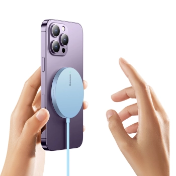  Simple Mini3 ładowarka magnetyczna indukcyjna MagSafe Qi 15W - niebieska - zdj. dodatkowe 3