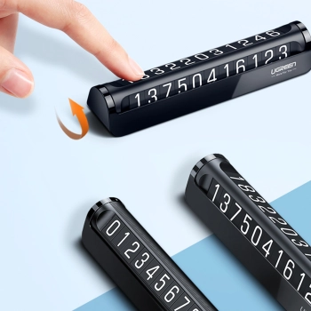  Tabliczka parkingowa do samochodu na numer telefonu kierowcy - czarna - zdj. dodatkowe 2