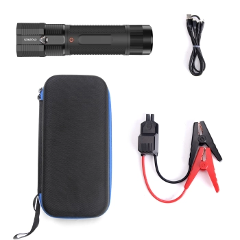  3w1 Rozruch auta Jump Starter + powerbank 8000mAh + latarka LED - czarny - zdj. dodatkowe 4