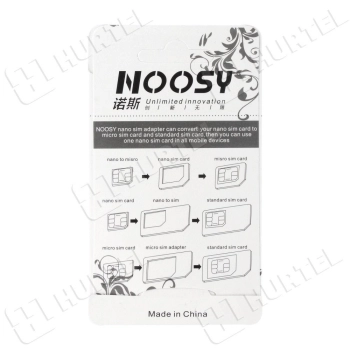  Zestaw adapterów do kart nano micro SIM Noosy + kluczyk biały - zdj. dodatkowe 2