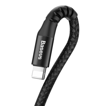  Kabel przewód do Iphone sprężynowy USB - Lightning Fish Eye 1m czarny - zdj. dodatkowe 4