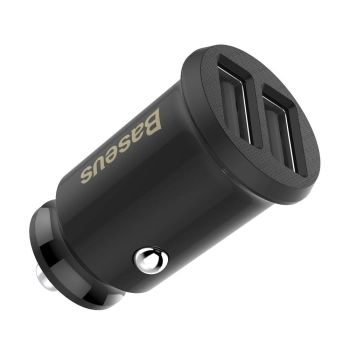  Mini ładowarka samochodowa do telefonu 2x USB Grain Car Charger czarny - zdj. dodatkowe 3