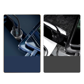  Ładowarka samochodowa USB + USB-C 65W Quick Charge ekran LCD przezroczysty - zdj. dodatkowe 10