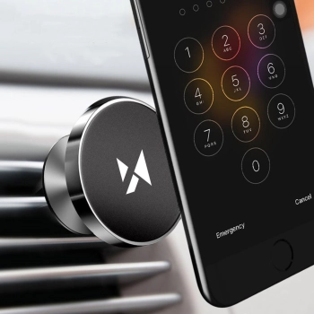  Uchwyt magnetyczny na telefon do kratki samochodu czarny - zdj. dodatkowe 2