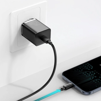  Szybka ładowarka do Iphone Super Si 1C 20W Power Delivery + kabel USB-C - Lightning 1m czarny - zdj. dodatkowe 9