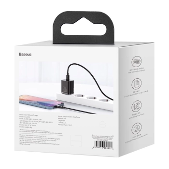  Szybka ładowarka do Iphone Super Si 1C 20W Power Delivery + kabel USB-C - Lightning 1m czarny - zdj. dodatkowe 5