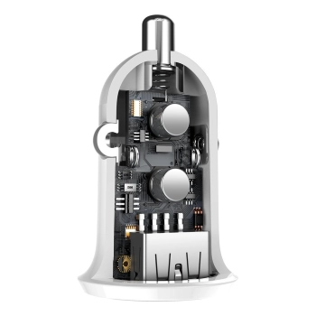  Ładowarka samochodowa do gniazda zapalniczki Grain Pro 2x USB 4.8A biały - zdj. dodatkowe 7