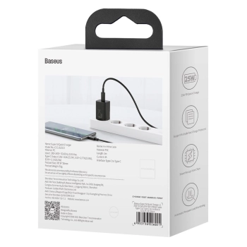 Szybka ładowarka sieciowa Super Si QC PD 25W 3A + kabel USB-C 1m czarny - zdj. dodatkowe 5