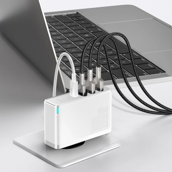 Szybka ładowarka sieciowa GaN2 Pro USB USB-C QC PD 100W biały - zdj. dodatkowe 10