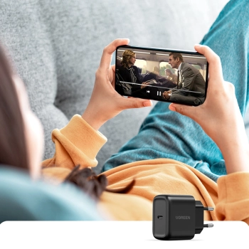  Ładowarka sieciowa do telefonu USB-C 25W PD + kabel USB-C 2m czarny - zdj. dodatkowe 6