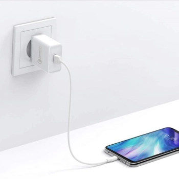  Szybka ładowarka sieciowa Quick Charge 3.0 18W 3A USB biały - zdj. dodatkowe 2