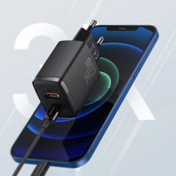  Szybka ładowarka sieciowa Compact USB USB-C 20W 3A PD QC 3.0 biały - zdj. dodatkowe 9