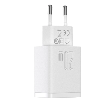  Szybka ładowarka sieciowa Compact USB USB-C 20W 3A PD QC 3.0 biały - zdj. dodatkowe 2