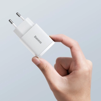  Szybka ładowarka sieciowa Compact USB USB-C 20W 3A PD QC 3.0 biały - zdj. dodatkowe 6