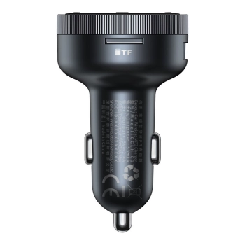  Transmiter FM odtwarzacz MP3 ładowarka samochodowa LED 2x USB Bluetooth czarny - zdj. dodatkowe 3