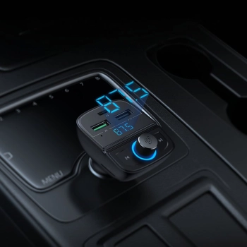 Transmiter FM MP3 Bluetooth 5.0 ładowarka samochodowa 3x USB TF microSD czarny - zdj. dodatkowe 6