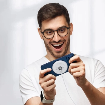  Ładowarka bezprzewodowa Qi 15W z silikonowym etui kompatybilna z MagSafe biały - zdj. dodatkowe 2