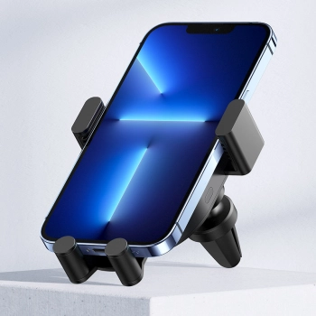  Samochodowa ładowarka bezprzewodowa Qi 15W + uchwyt telefonu na kratkę czarny - zdj. dodatkowe 6