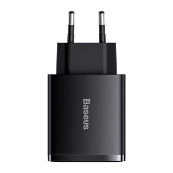  Compact szybka ładowarka sieciowa 2x USB USB-C 30W 3A PD QC czarny - zdj. dodatkowe 1