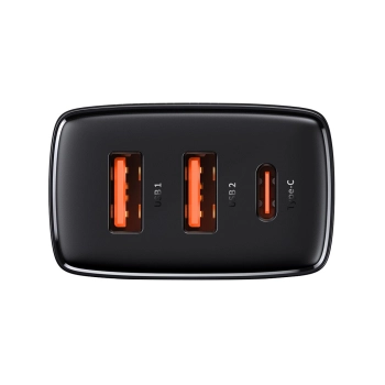  Compact szybka ładowarka sieciowa 2x USB USB-C 30W 3A PD QC czarny - zdj. dodatkowe 3