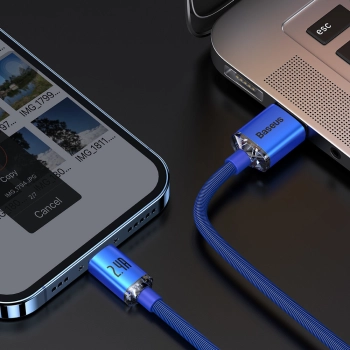  Kabel przewód USB - Lightning do szybkiego ładowania i transferu danych 1.2m niebieski - zdj. dodatkowe 7