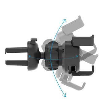  Grawitacyjny uchwyt samochodowy do smartfona na kratkę nawiewu z odświeżaczem srebrny - zdj. dodatkowe 10
