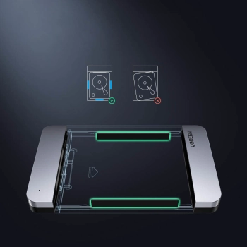  Kieszeń obudowa na dysk twardy 2.5'' SATA 3.0 6Gbps + kabel USB - USB-C 0.5m szary - zdj. dodatkowe 8