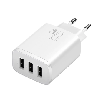  Ładowarka sieciowa Compact 3x USB 17W biały - zdj. dodatkowe 1