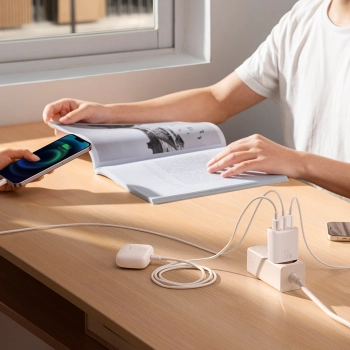  Ładowarka sieciowa Compact 3x USB 17W biały - zdj. dodatkowe 8