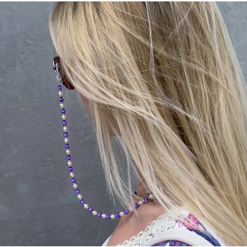  Łańcuszek zawieszka do okularów koraliki zielony - zdj. dodatkowe 3