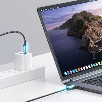  Kabel przewód w oplocie do iPhone USB-C - Lightning PD 20W 2m niebieski - zdj. dodatkowe 6