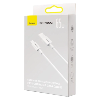  Kabel przewód Superior Series SUPERVOOC USB-A do USB-C 65W 1m biały - zdj. dodatkowe 4
