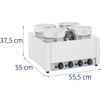  Bemar elektryczny podgrzewacz stacja do zupy fondue czekolady 2000 W 4 x 7 l - zdj. dodatkowe 5