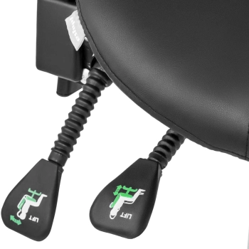  Krzesło kosmetyczne siodłowe z oparciem obrotowe regulowane BERLIN - czarne - zdj. dodatkowe 4