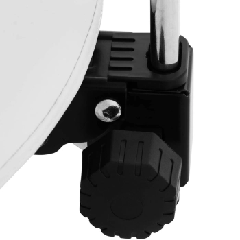  Krzesło kosmetyczne siodłowe z oparciem podłokietnikiem regulowane WUPPERTAL - białe - zdj. dodatkowe 3