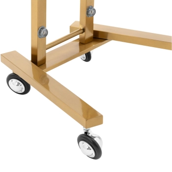  Wózek pomocnik kosmetyczny fryzjerski metalowy 2 półki 40 x 86 x 50 cm - złoty - zdj. dodatkowe 4