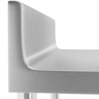  Stół blat roboczy stalowy nierdzewny przyścienny z rantem i półką 90x60cm - zdj. dodatkowe 5