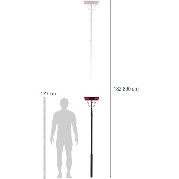  Szczotka myjka wodna teleskopowa z wężem do mycia okien paneli słonecznych dł. 8.9m - zdj. dodatkowe 2