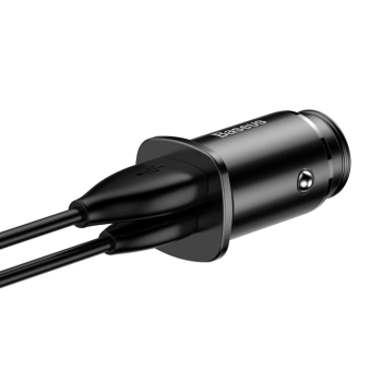  Inteligentna ładowarka samochodowa z 2 portami USB i USB-C QC PD czarny - zdj. dodatkowe 3