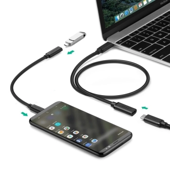  Przedłużacz do kabla przewodu USB-C 3.1 0.5m czarny - zdj. dodatkowe 1