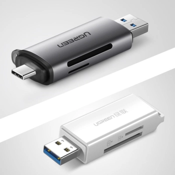  Uniwersalny czytnik kart SD micro SD na USB 3.0 i USB-C 3.0 szary - zdj. dodatkowe 5